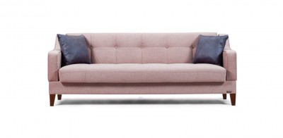Canapea extensibila cu lada de depozitare, 3 locuri Lupo Roz K3, l217xA82xH84 cm