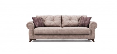 Canapea extensibila cu lada de depozitare, 3 locuri Mito Bej K3, l242xA96xH85 cm