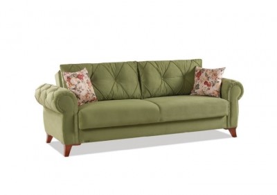 Canapea extensibila 3 locuri Mito Green  K3 - Resigilat