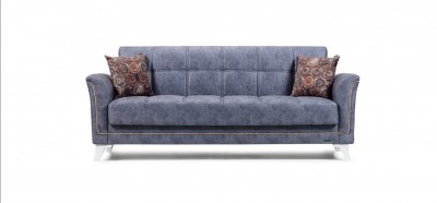 Canapea extensibila cu lada de depozitare, 3 locuri Petek Bleumarin K2, l230xA84xH95 cm