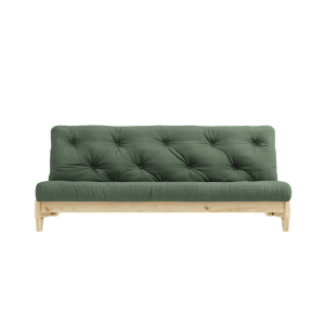 Canapea Extensibila 3 locuri, stofa si cadru lemn de pin, Fresh Natural, l200xA100xH82 cm