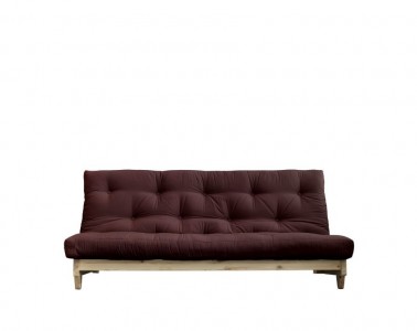 Canapea Extensibila 3 locuri, stofa si cadru lemn de pin, Fresh Natural, l200xA97xH90 cm-Maro