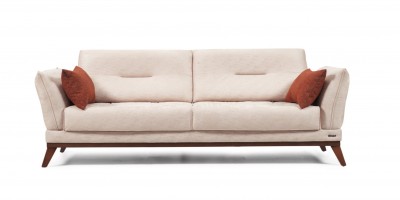 Canapea fixa tapitata, 3 locuri Tampa Ivoir K2, l228xA100xH86 cm