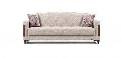 Canapea extensibila cu lada de depozitare, 3 locuri Tuna Bej K2, l226xA84xH93 cm