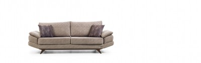 Canapea fixa tapitata, 3 locuri Twice Bej K2, l235xA106xH80 cm