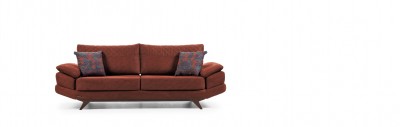 Canapea fixa tapitata, 3 locuri Twice Caramiziu K3, l235xA106xH80 cm