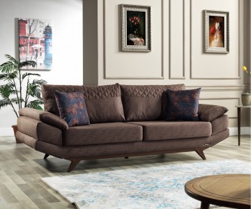 Canapea fixa tapitata, 3 locuri Twice Maro K1, l235xA106xH80 cm