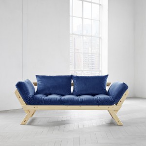 Canapea extensibila Bebop Velvet Unfinished Blue