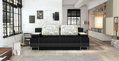 Canapea extensibila cu lada de depozitare, 3 locuri Vegas, L197xA90xH88 cm