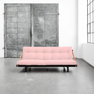 Canapea extensibila Jump Black Pastel Pink