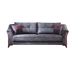 Canapea extensibila tapitata, 3 locuri Fortuna Gri inchis K1, l224xA94xH82 cm