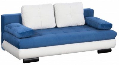 Canapea extensibila tapitata cu stofa, 3 locuri Luore Blue, l210xA98xH74 cm