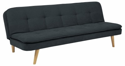 Canapea extensibila tapitata cu stofa, 3 locuri Orvieto Gri Inchis, l195xA85xH77 cm