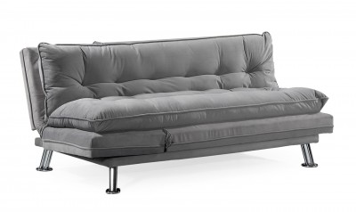 Canapea extensibila tapitata cu stofa, 3 locuri Sonder Velvet Grey, l176xA91xH79 cm