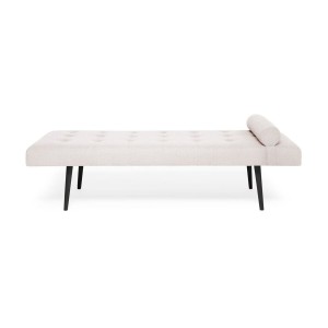 Canapea fixa Ella Daybed Light Grey/Black