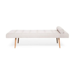 Canapea fixa Ella Daybed Light Grey/Natural
