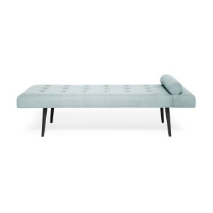 Canapea fixa Ella Daybed Pale Turquoise/Black