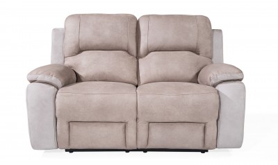 Canapea fixa tapitata cu stofa, 2 locuri Recliner Monterray Grey, l165xA99xH102,9 cm