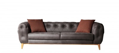 Canapea fixa tapitata, 3 locuri Lord Antracit K1, l242xA102xH75 cm