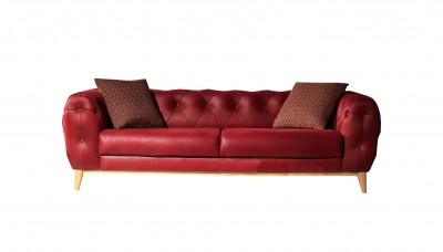 Canapea fixa tapitata, 3 locuri Lord Bordeaux K1, l242xA102xH75 cm