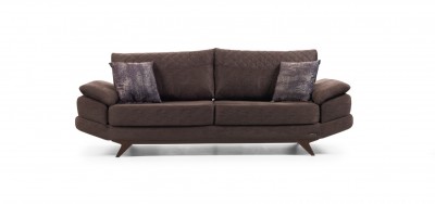 Canapea fixa tapitata, 3 locuri Twice Maro inchis K2, l235xA106xH80 cm