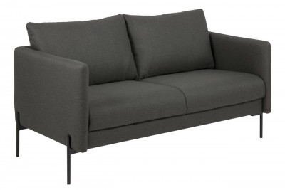 Canapea fixa tapitata cu stofa, 2,5 locuri Kingsley Gri inchis, l156xA82xH85 cm