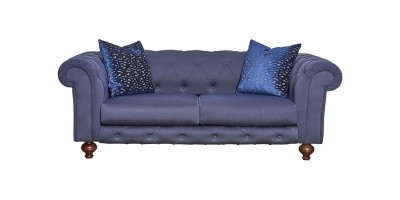 Canapea fixa tapitata cu stofa, 2 locuri Bristol Bleumarin, l200xA108xH73 cm