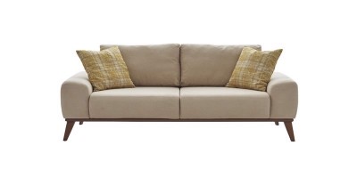 Canapea fixa tapitata cu stofa, 2 locuri Forte Bej, l210xA102xH75 cm