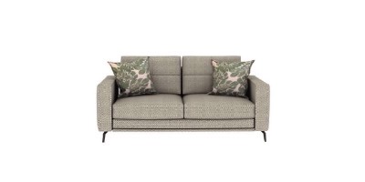 Canapea fixa tapitata cu stofa, 2 locuri Hector Gri deschis, l175xA98xH85 cm