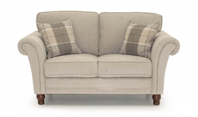 Canapea fixa tapitata cu stofa, 2 locuri Helmsdale Beige, l165xA90xH95 cm