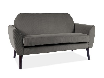 Canapea fixa tapitata cu stofa, 2 locuri Mellona Gri / Wenge, l147xA75xH85 cm