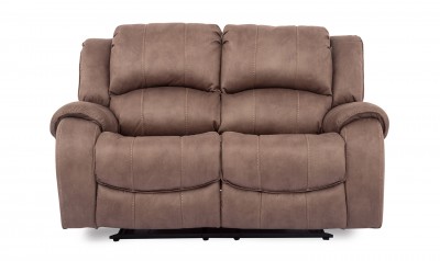 Canapea fixa tapitata cu stofa, 2 locuri Recliner Darwin Brown, l167,6xA106,7xH102,8 cm