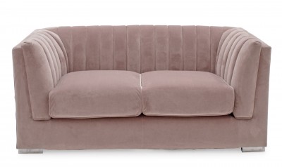 Canapea fixa tapitata cu stofa, 2 locuri Upton Midi Pink, l165xA90xH80 cm