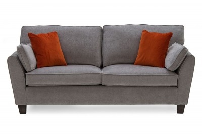 Canapea fixa tapitata cu stofa, 3 locuri Cantrell Grey, l208xA92xH90 cm