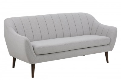 Canapea fixa tapitata cu stofa, 3 locuri Doria Gri deschis, l183xA83xH83 cm