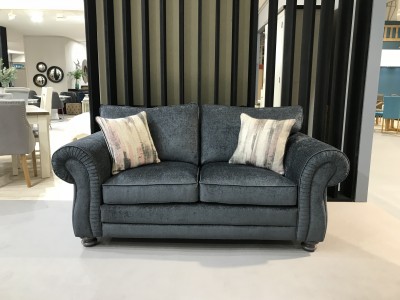 Canapea fixa tapitata cu stofa, 3 locuri Hollins Charcoal, l228xA96xH91 cm