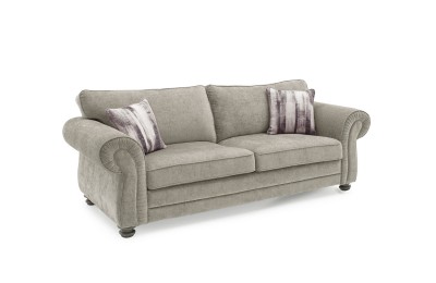 Canapea fixa tapitata cu stofa, 3 locuri Hollins Mink, l228xA96xH91 cm