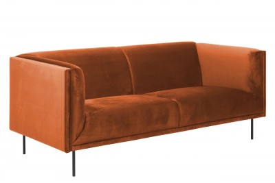 Canapea fixa tapitata cu stofa, 3 locuri Nevada Caramiziu, l200xA88xH79 cm
