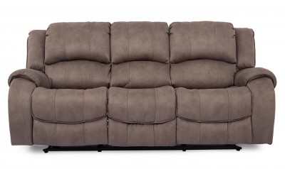 Canapea fixa tapitata cu stofa, 3 locuri Recliner Darwin Grey, l223,5xA106,7xH102,9 cm