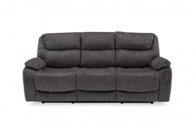 Canapea fixa tapitata cu stofa, 3 locuri Recliner Santiago Grey, l220,4xA99,1xH100 cm
