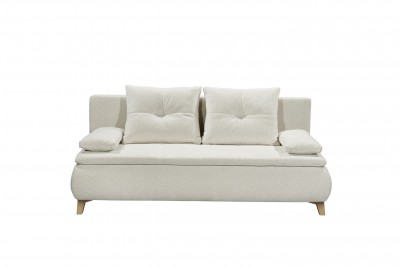 Canapea Magda Raven 22 Extensibila cu Arcuri Elicoidale si Spuma Poliuretanica, 3 Locuri, Suprafata de Dormit 200x158 cm, tapitata cu Stofa, cu Lada de Depozitare, Perne Incluse, l202xA104xH94 cm