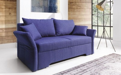 Canapea Melfior Extensibila cu Arcuri Ondulate si Spuma Poliuretanica, 2 Locuri, Suprafata de Dormit 200 x150 cm, Cotiere Reglabile, Perne Incluse, l172xA93xH92 cm