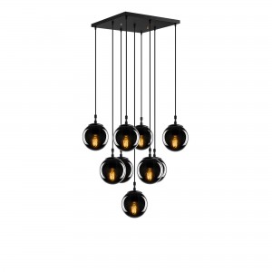 Candelabru Efe 2161 Negru / Fumuriu