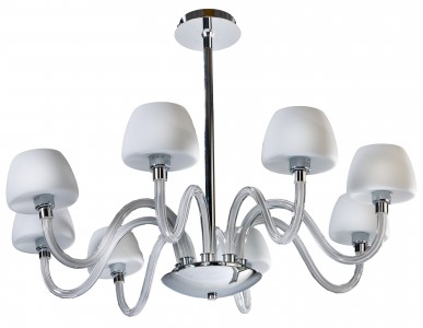 Candelabru Gloria 8 Alb / Crom, AZ0176