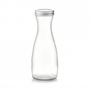 Carafa cu capac din metal, Glass 1000 ml, Ø 10,2xH25 cm