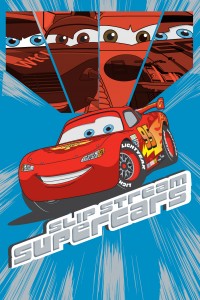 Covor Disney Kids Cars Blue / Red 012, Imprimat Digital
