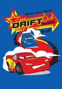 Covor Disney Kids Cars Drift 02, Imprimat Digital