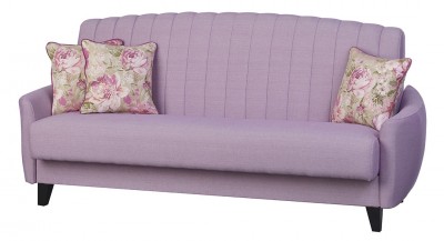 Canapea extensibila tapitata cu stofa, 3 locuri Caya Purple, l220xA100xH82 cm