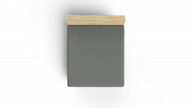 Cearceaf din bumbac Ranforce, King Gri Inchis, 160 x 200 cm