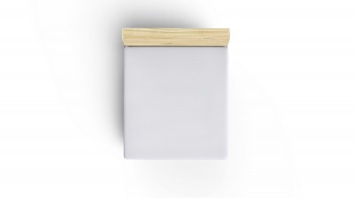 Cearceaf din bumbac Ranforce, Super King Alb, 180 x 200 cm